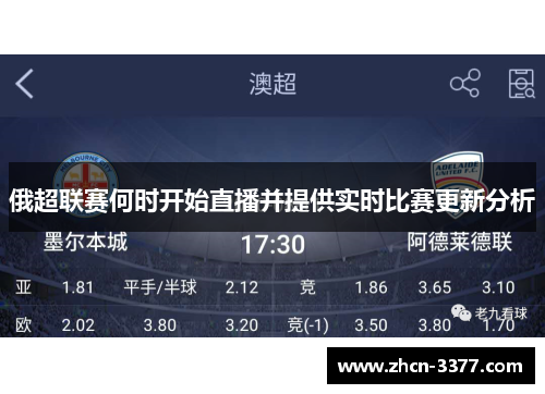 俄超联赛何时开始直播并提供实时比赛更新分析